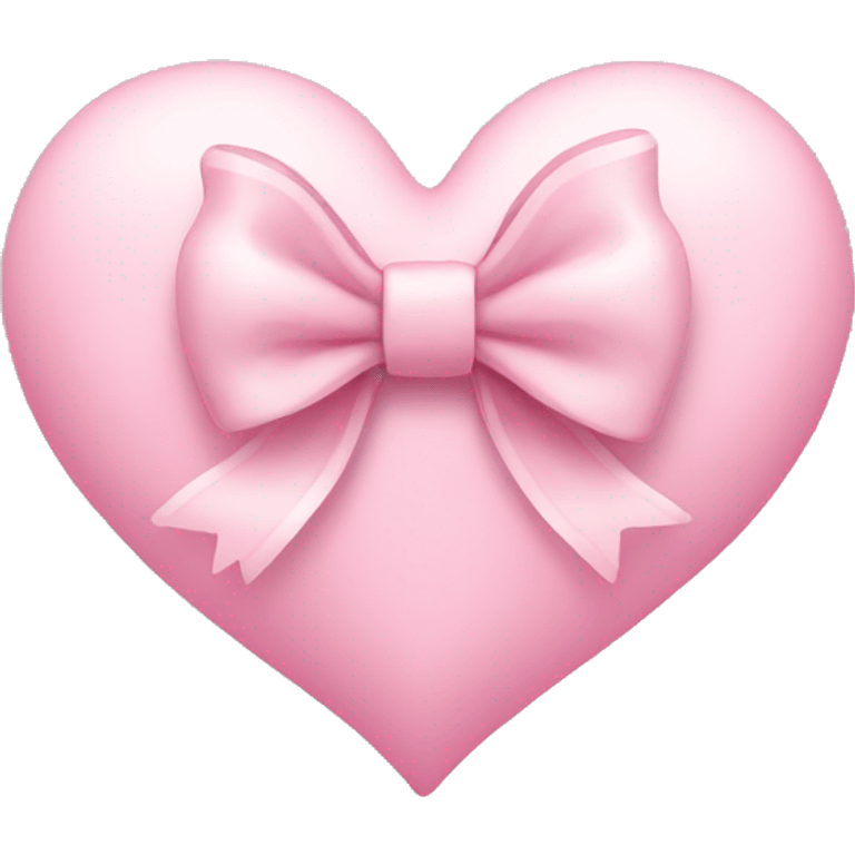 Light pink heart with a bow emoji