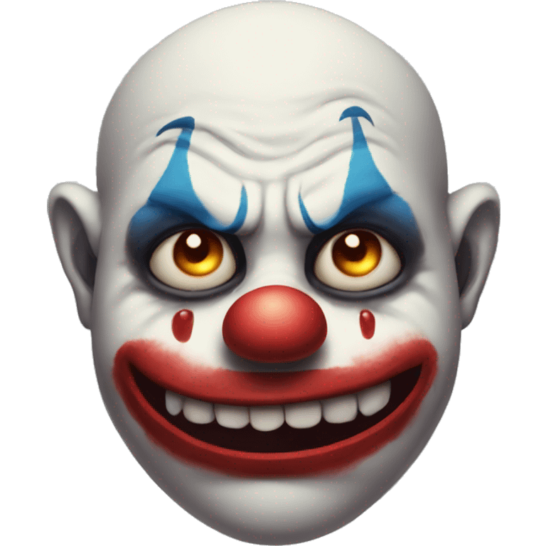 sad demon clown with one tear emoji