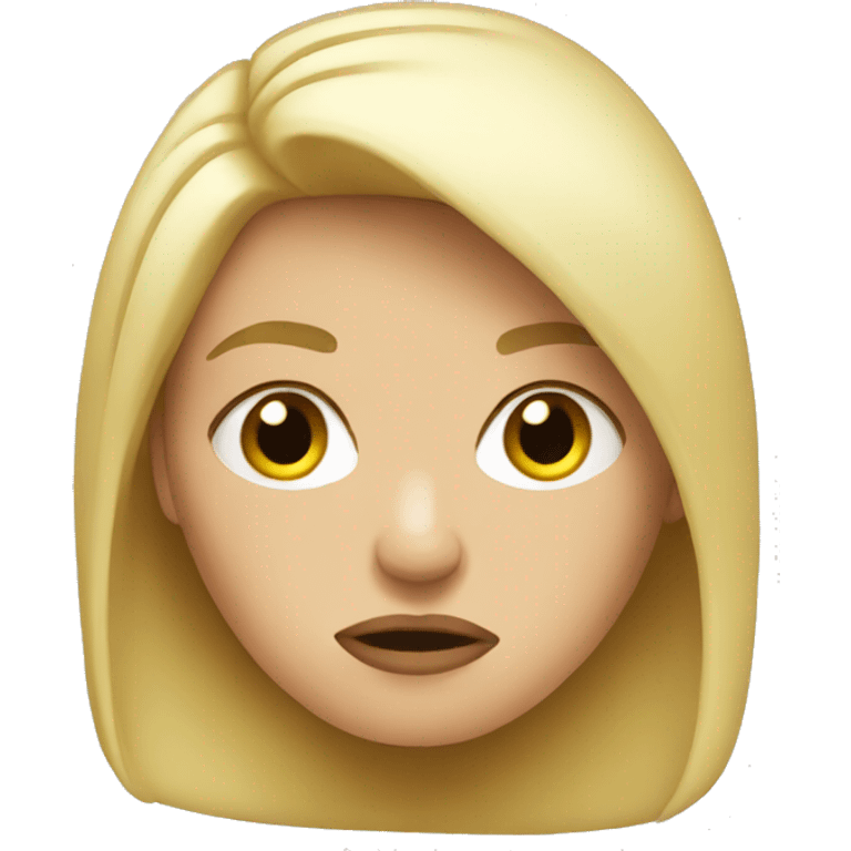 grumpy blonde emoji