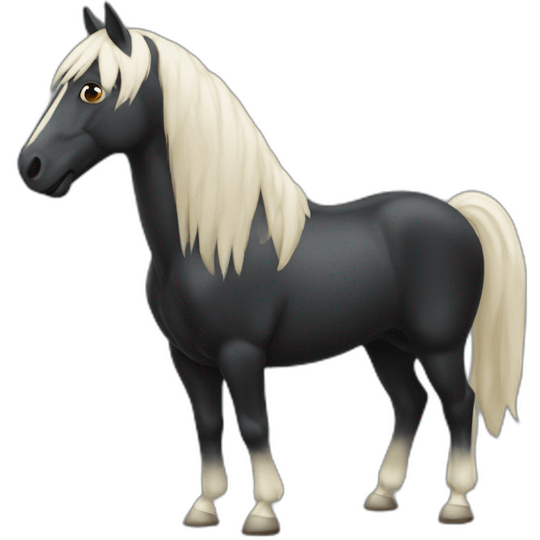 Cheval noir emoji