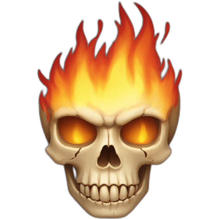 Skull fire emoji