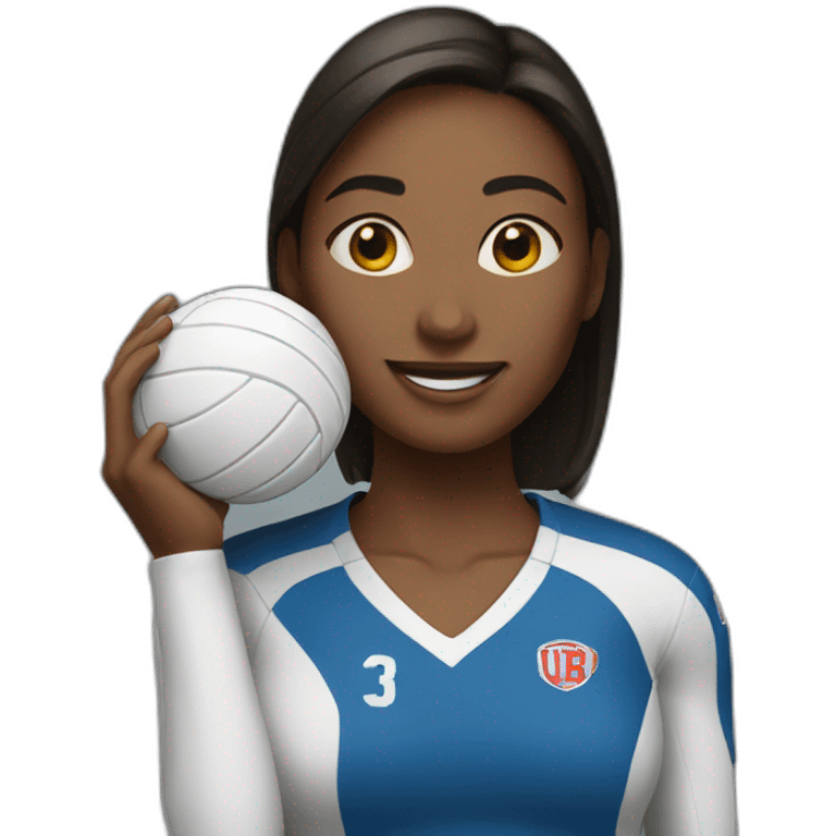 Woman serving in volleyball emoji