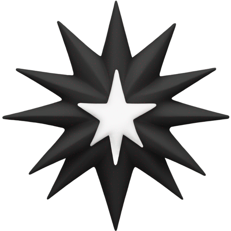 Black seven pointed star emoji