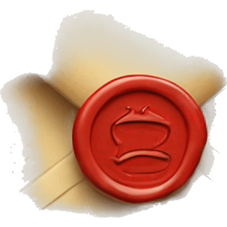 an envelope with a wax seal emoji