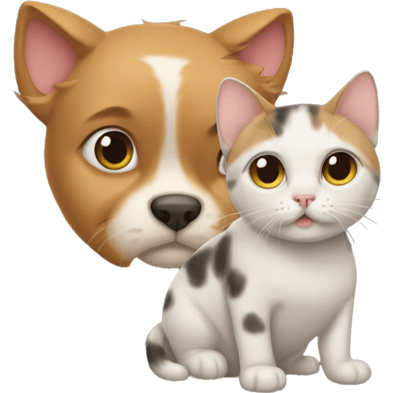 cat with dog emoji