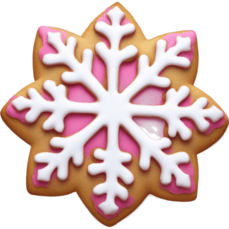 pink snowflake cookie  emoji