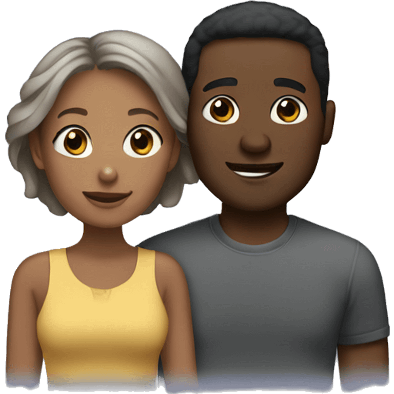 Interracial couple emoji