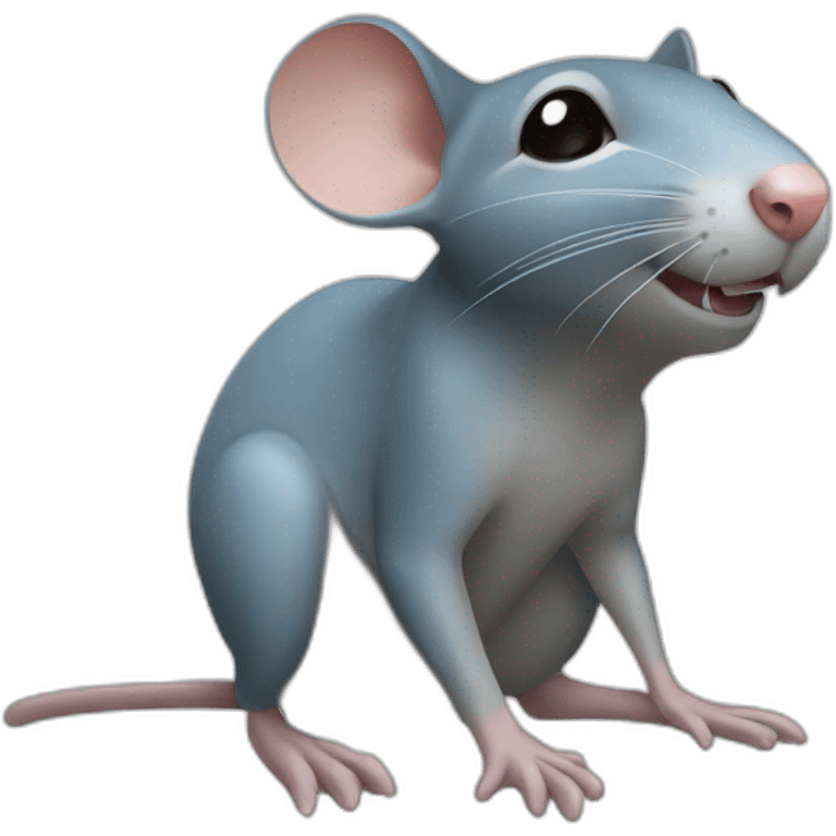 Un rat avec une toure éfel emoji