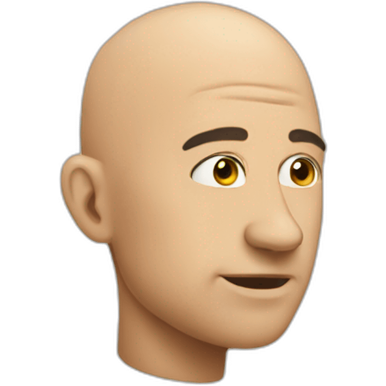 Dumb bald head emoji