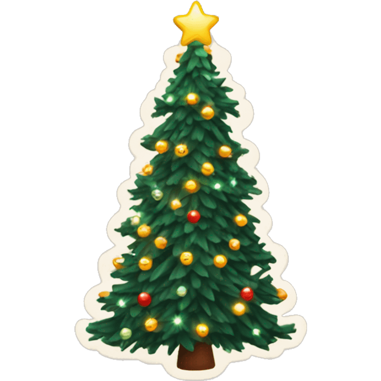 Tannenbaum mit Lichterkette emoji