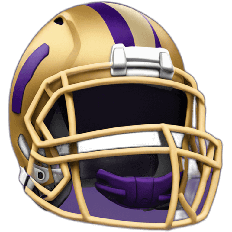 american-football-bland-dark-purple-and-gold-helmet emoji