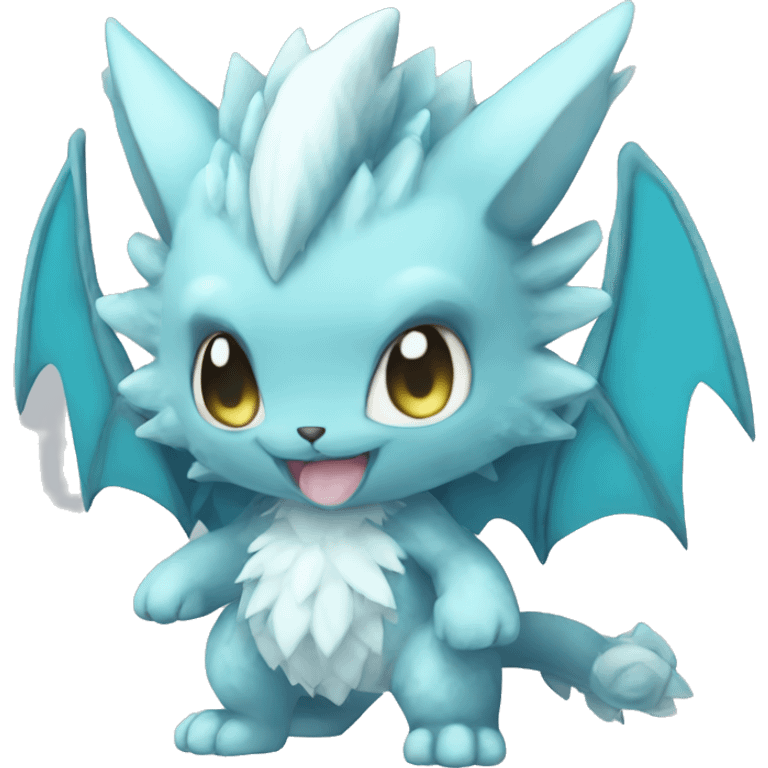 a anthro chibi-style rock-type-ice-type Fakémon-hybrid full body emoji