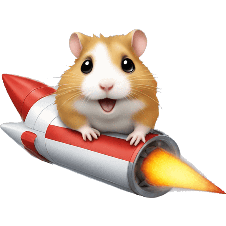 Hamster on Lance rocket emoji