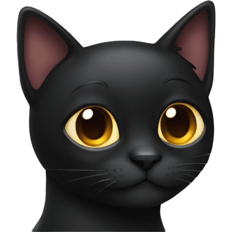 Black cat with poop on his head emoji