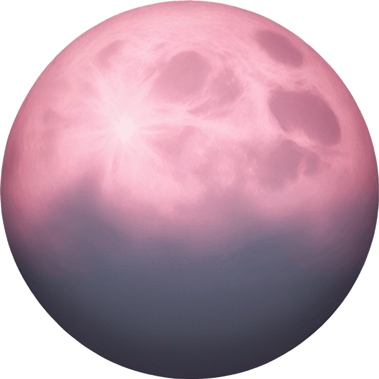 Pastel pink moon emoji