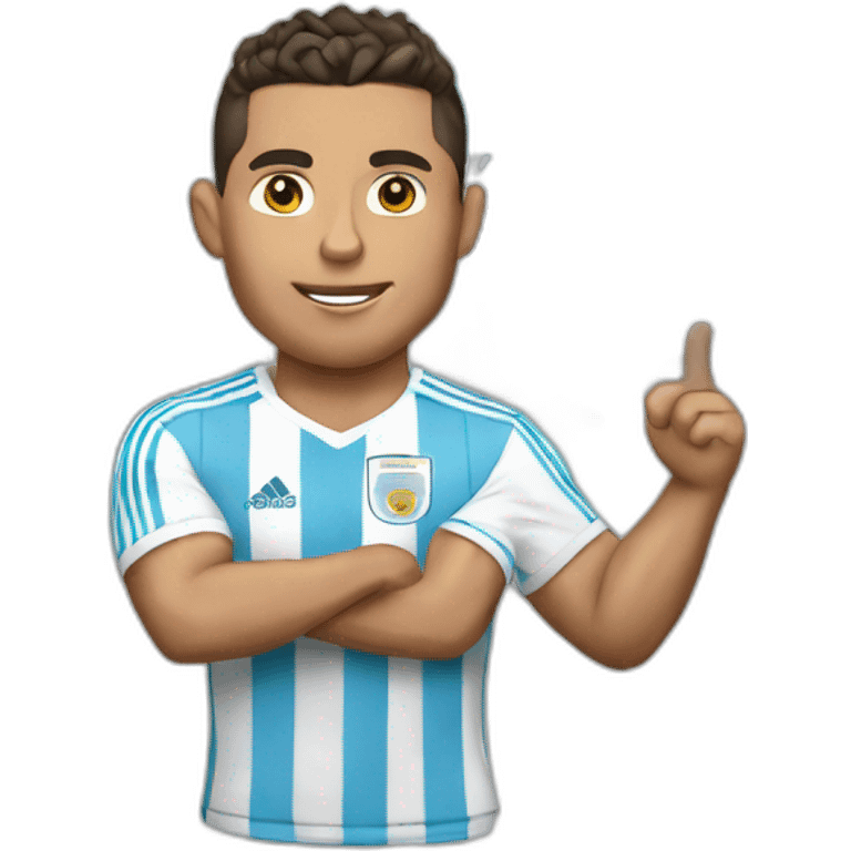 Ronaldo with argentina shirt  emoji