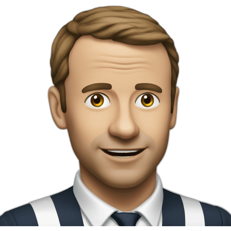 Macron mange des frites emoji