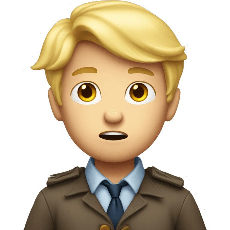 blond boy detective scared emoji