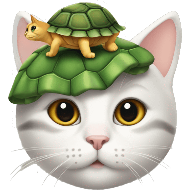 cat mix with turtle and fir emoji