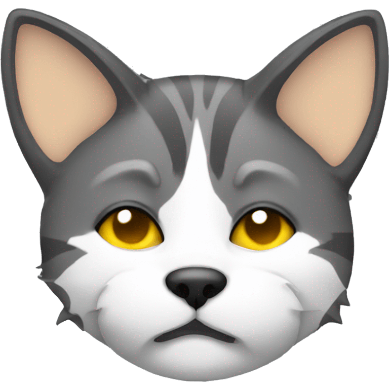 Cat with wolf ears sleeping emoji