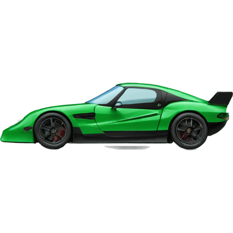 Black and green chequer racecar sports car car emoji