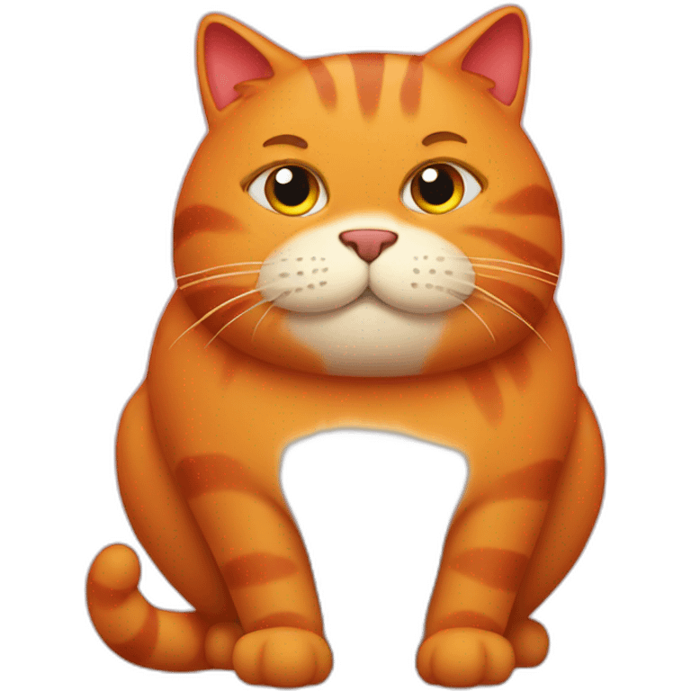 Red fat cat pooping emoji