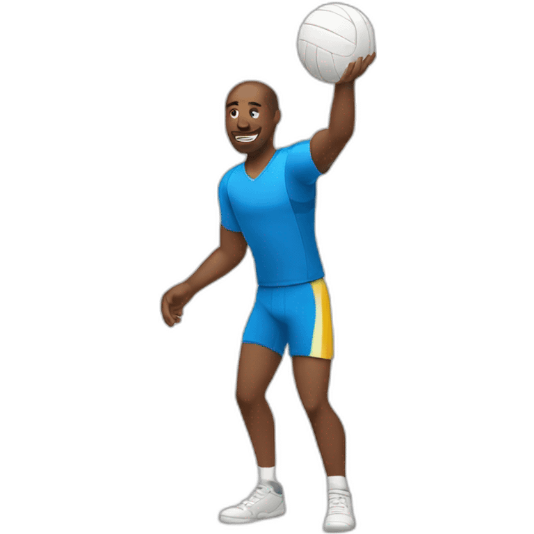 A man plays volleyball emoji