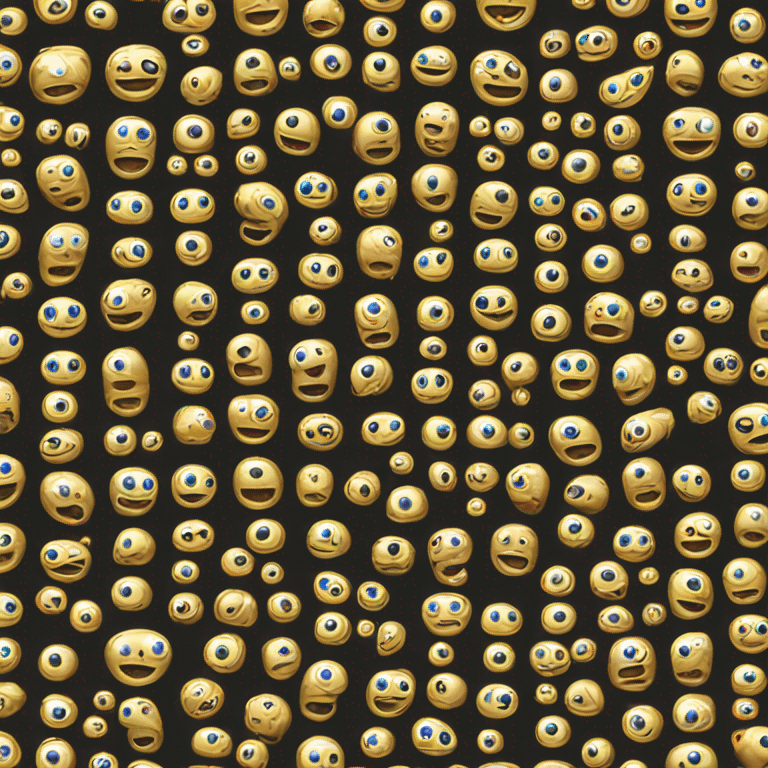 thin gold ring studded with eyeballs emoji