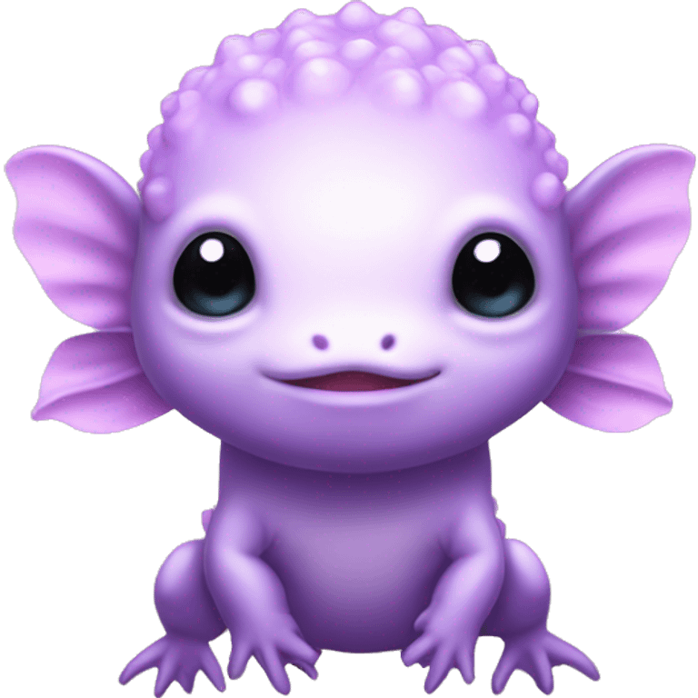 purple Cute little baby Axolotl  emoji