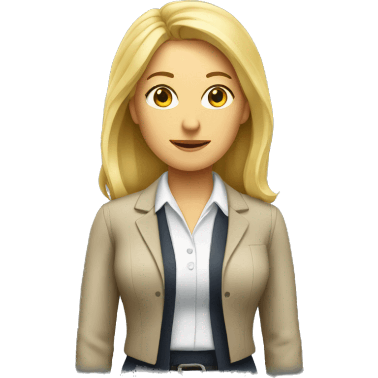 blonde woman teacher standing emoji