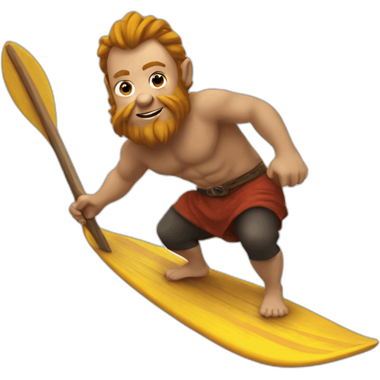 Dwarf surfing emoji