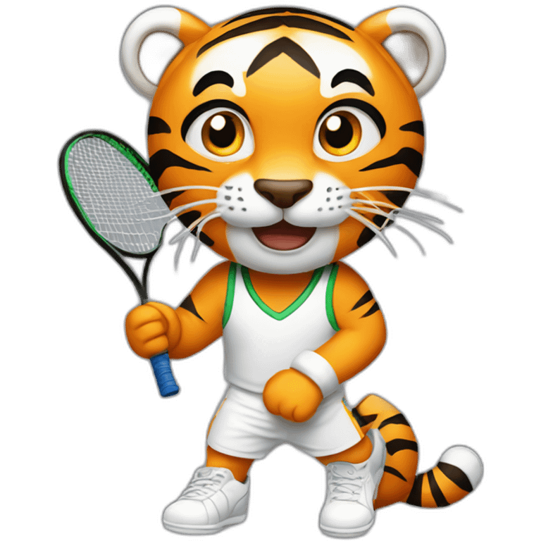 tiger's tennis emoji