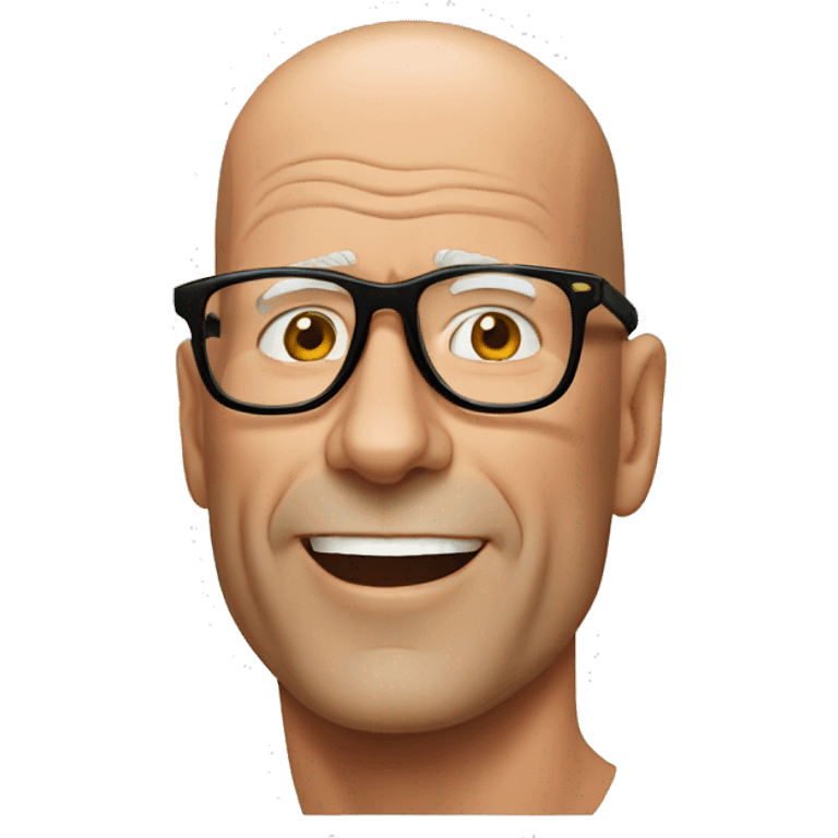 Bruce Willis with glasses emoji