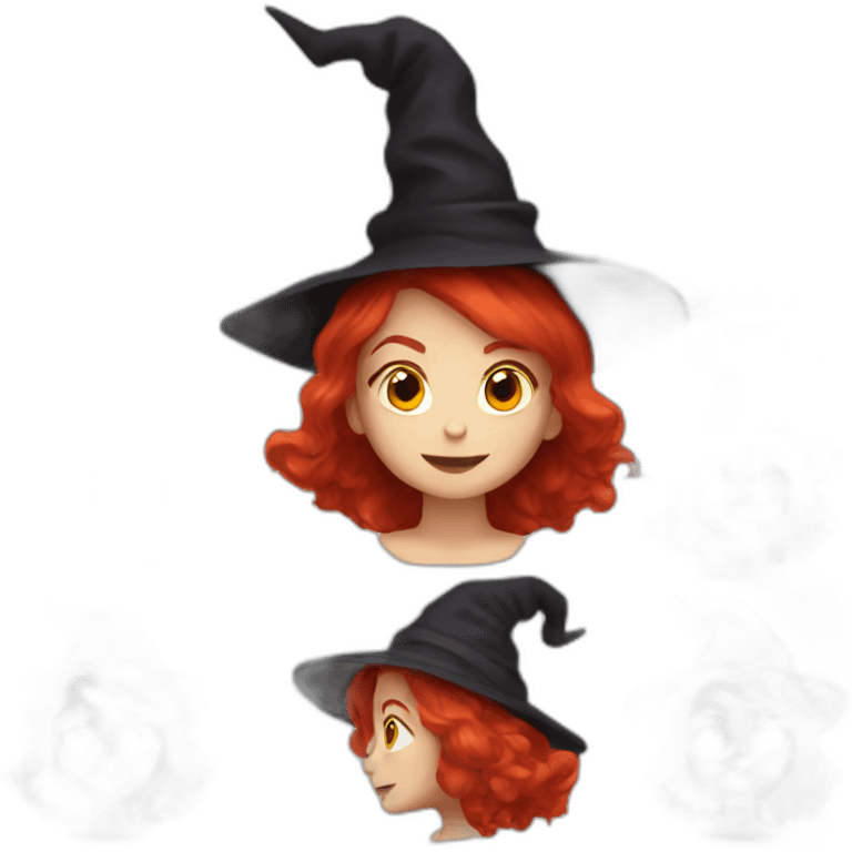 Witch with red red hair emoji