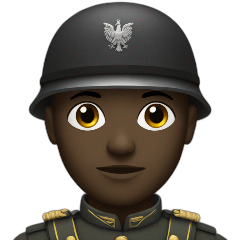 Black German soldier emoji