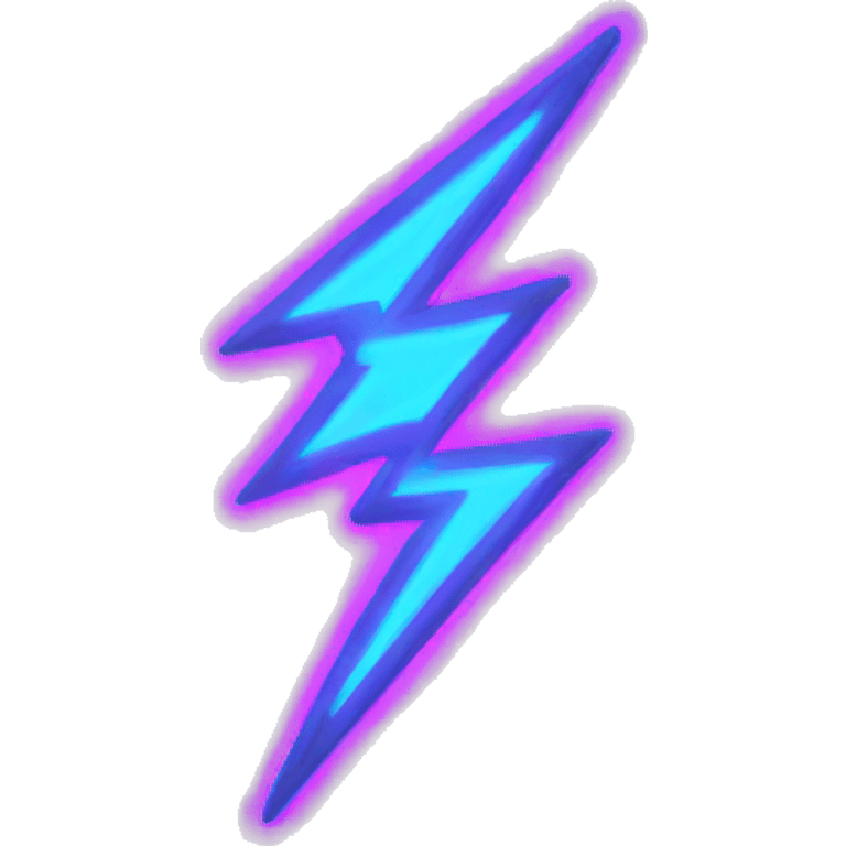 neon glowing lightning bolt emoji