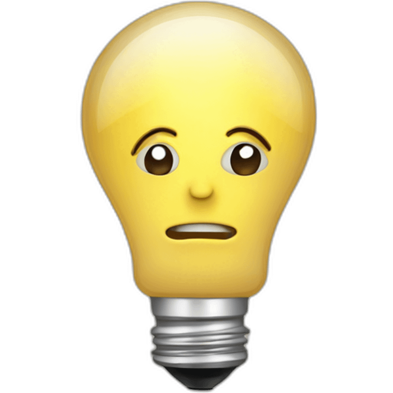 light bulb with little brain and stars inside emoji