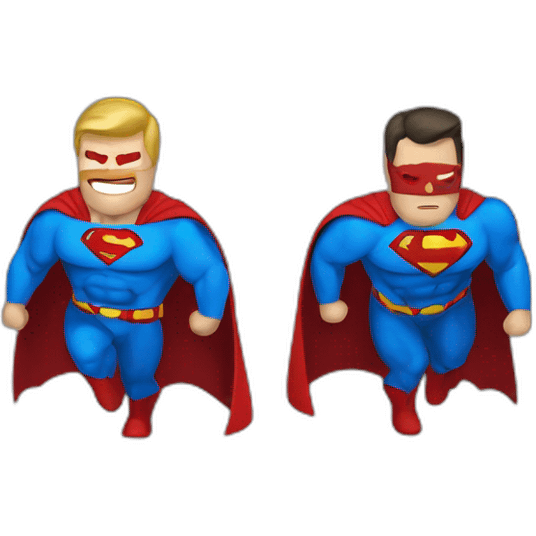 Supermen vs batman emoji