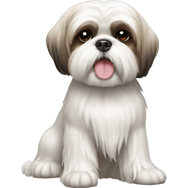 Dog Shih tzu white  emoji