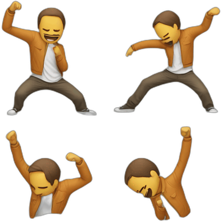 a man doing a dab emoji