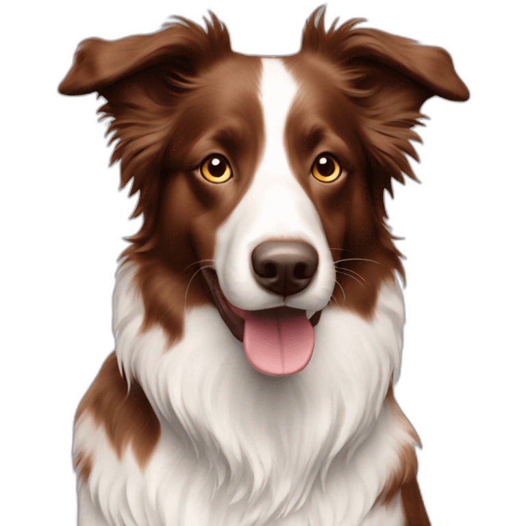 red merle white and brown border collie emoji