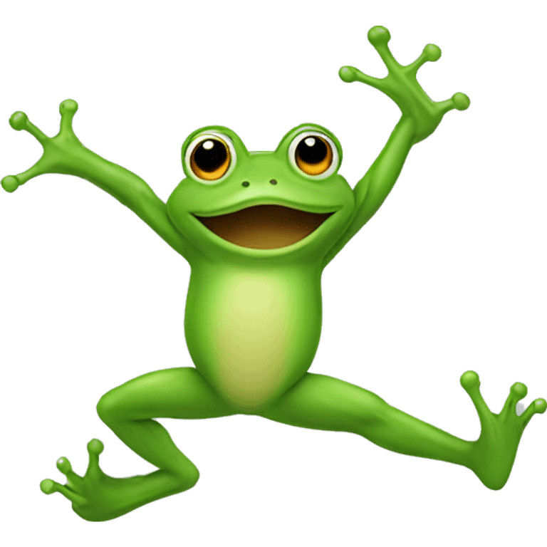 frog doing backflip emoji