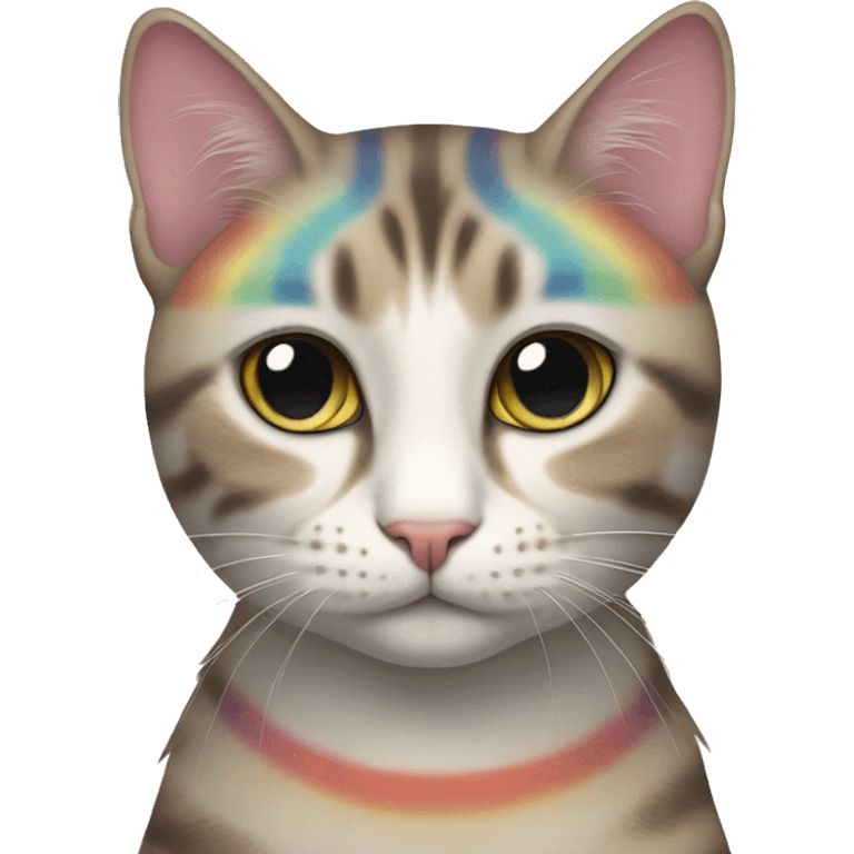 cat with rainbow stripes emoji