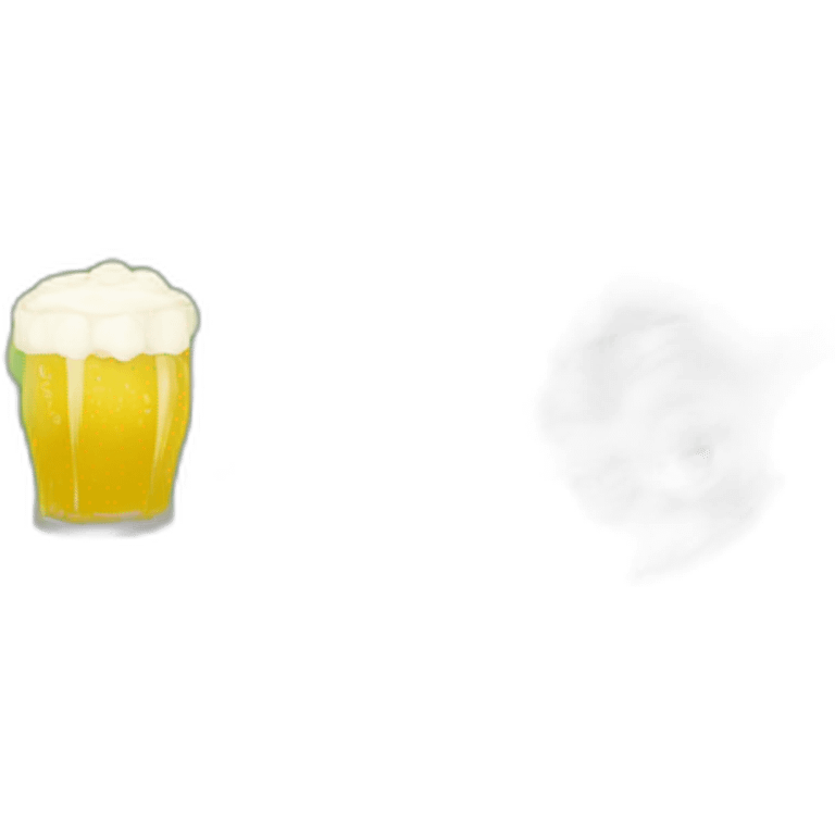 yoda drinking a beer emoji