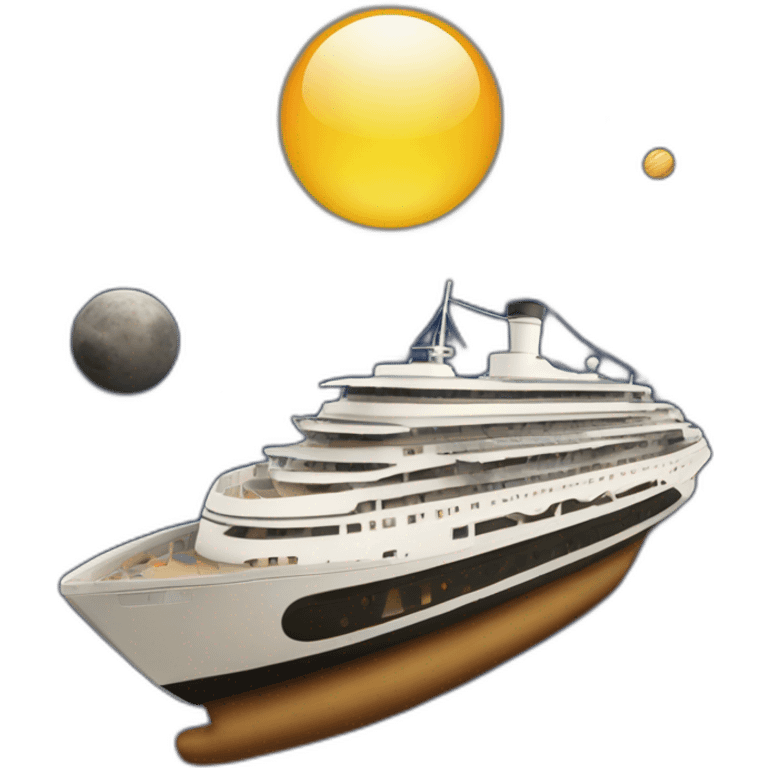 Bateau de croisière dans l’espace emoji