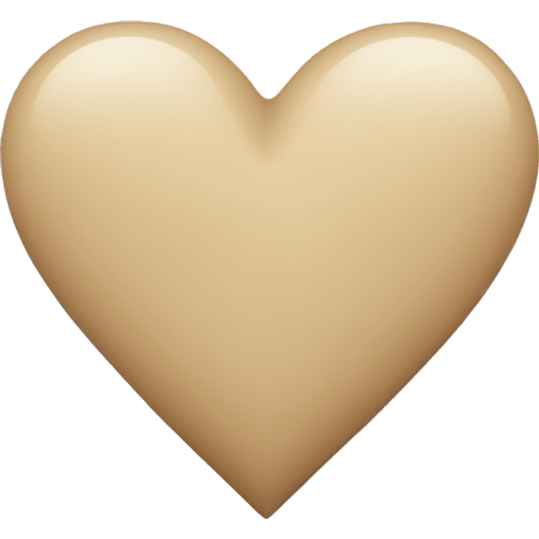 Beige heart emoji