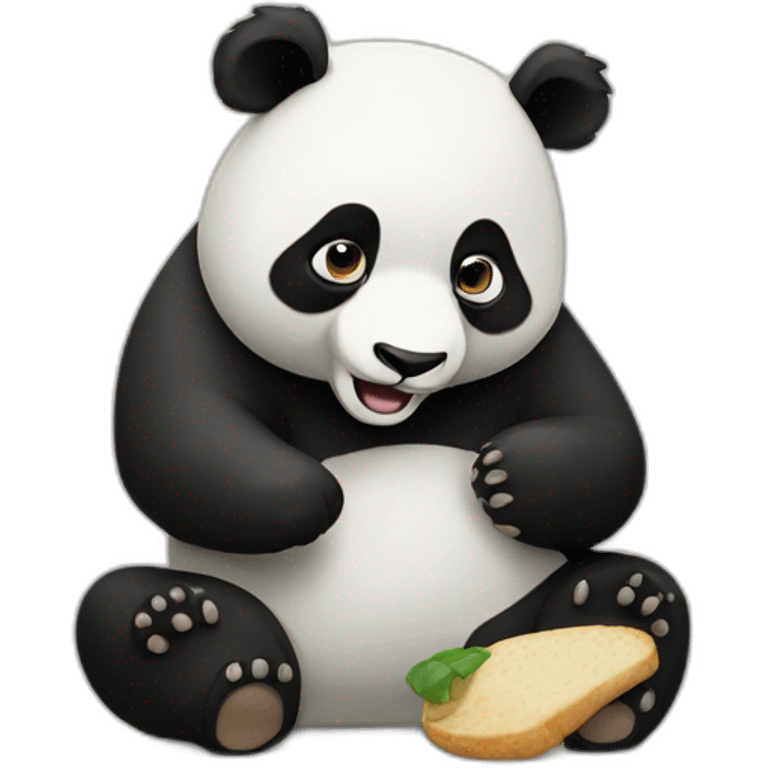 Panda qui mange emoji