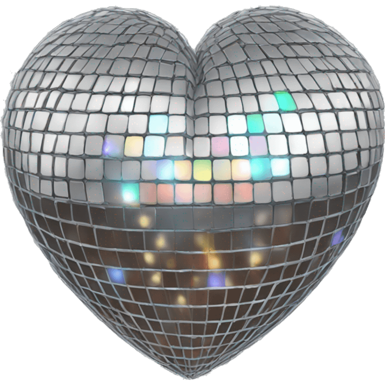 Disco ball heart emoji