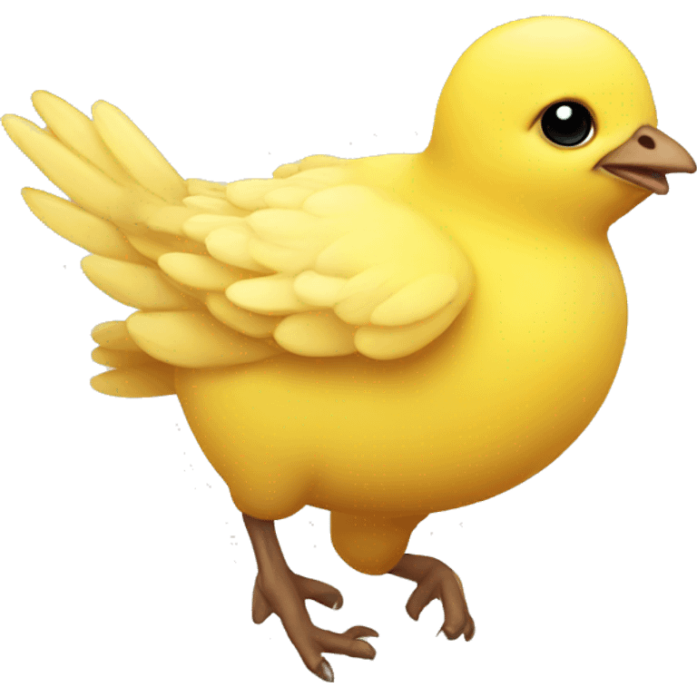 yellow baby bird chick running emoji