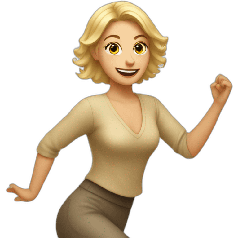 Martha Biadun blonde dance with cat emoji